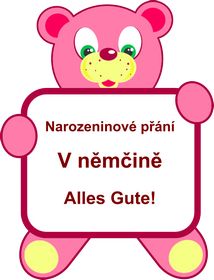 Gratulace k narozenin�m, blahop��n�  V n�m�in�, sms texty a obr�zky, narozeninov� p��n�, p��n��ka